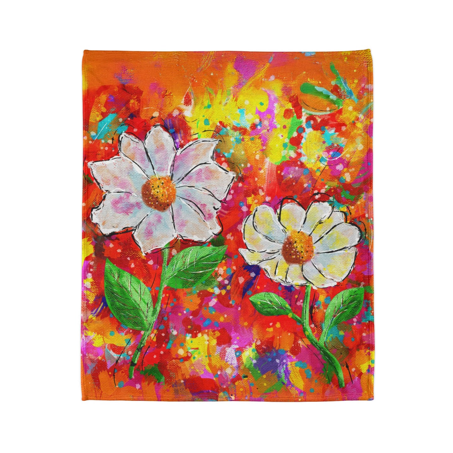 Soft Polyester Blanket - Wild Blooms