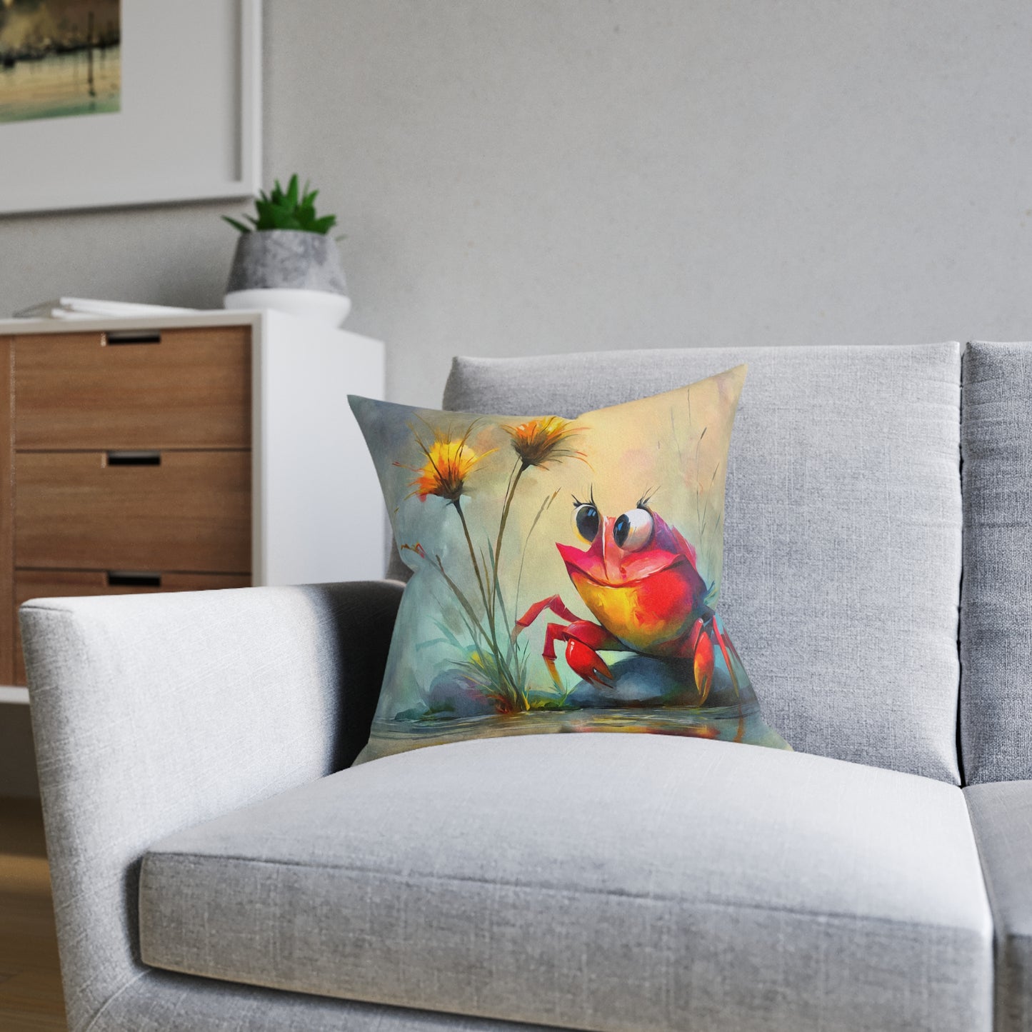 SP07 Square Pillow - Riverbank Gleam
