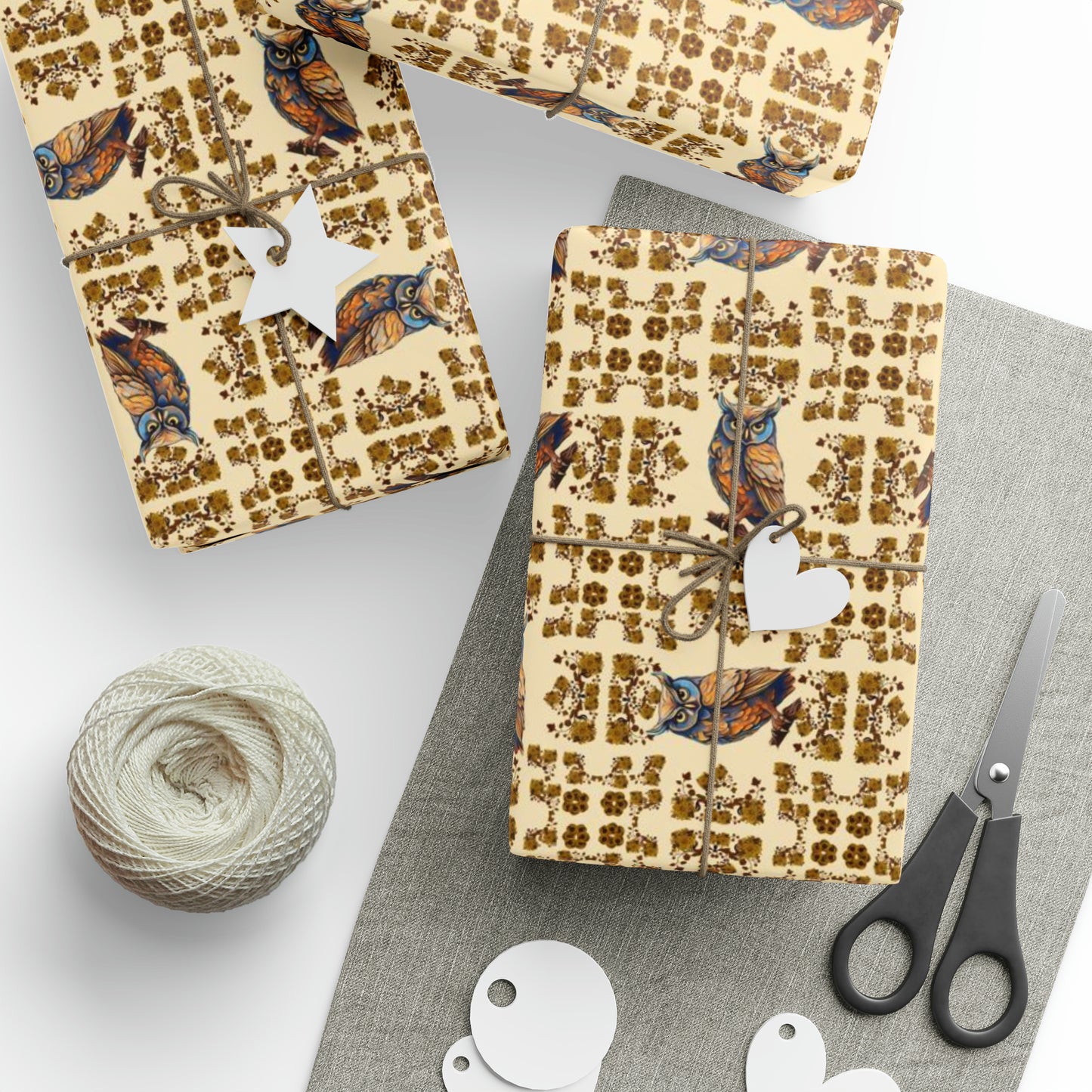 Owl-Inspired Gift Wrap: A Heartwarming Surprise! Wrapping Paper (Owl07)