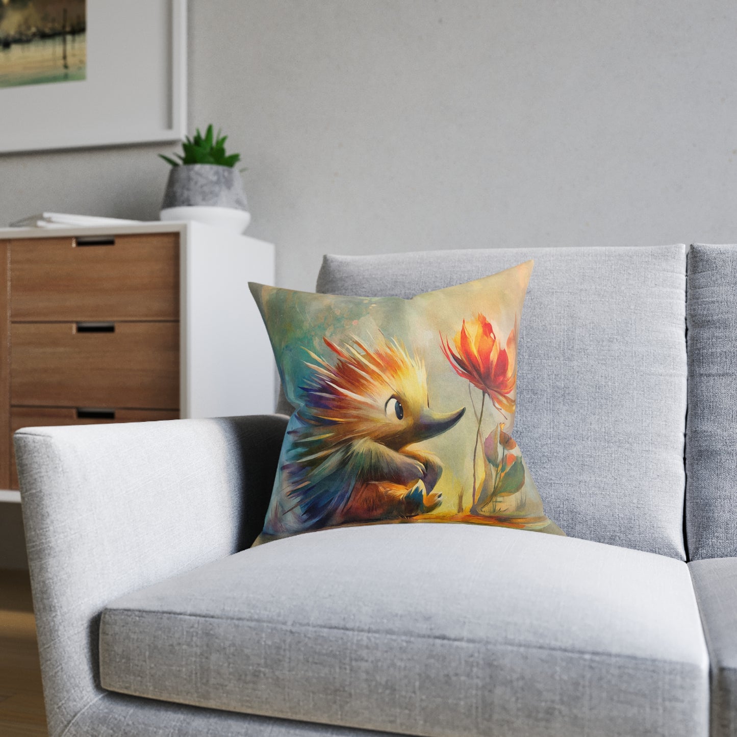 SP05 Square Pillow - Floral Quills