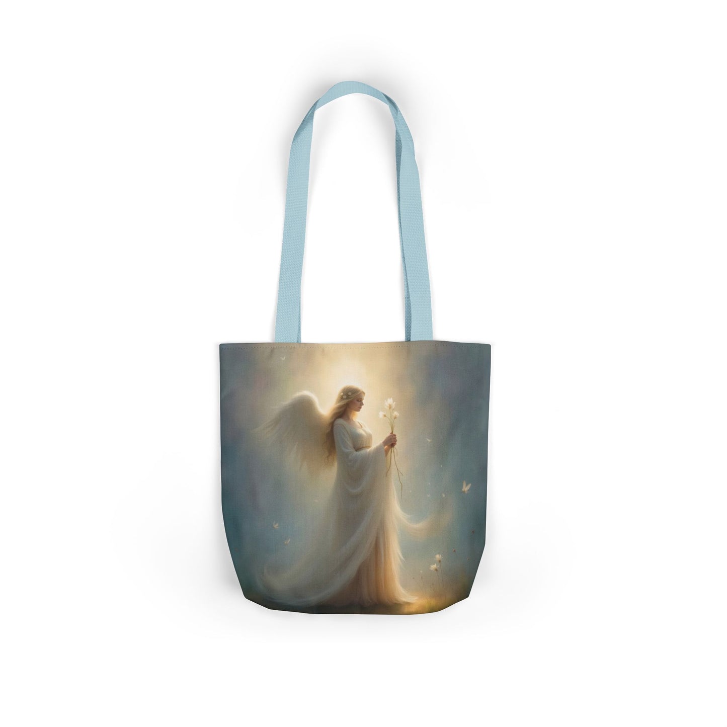TB12 - Canvas Tote Bag - Angelic Bloom