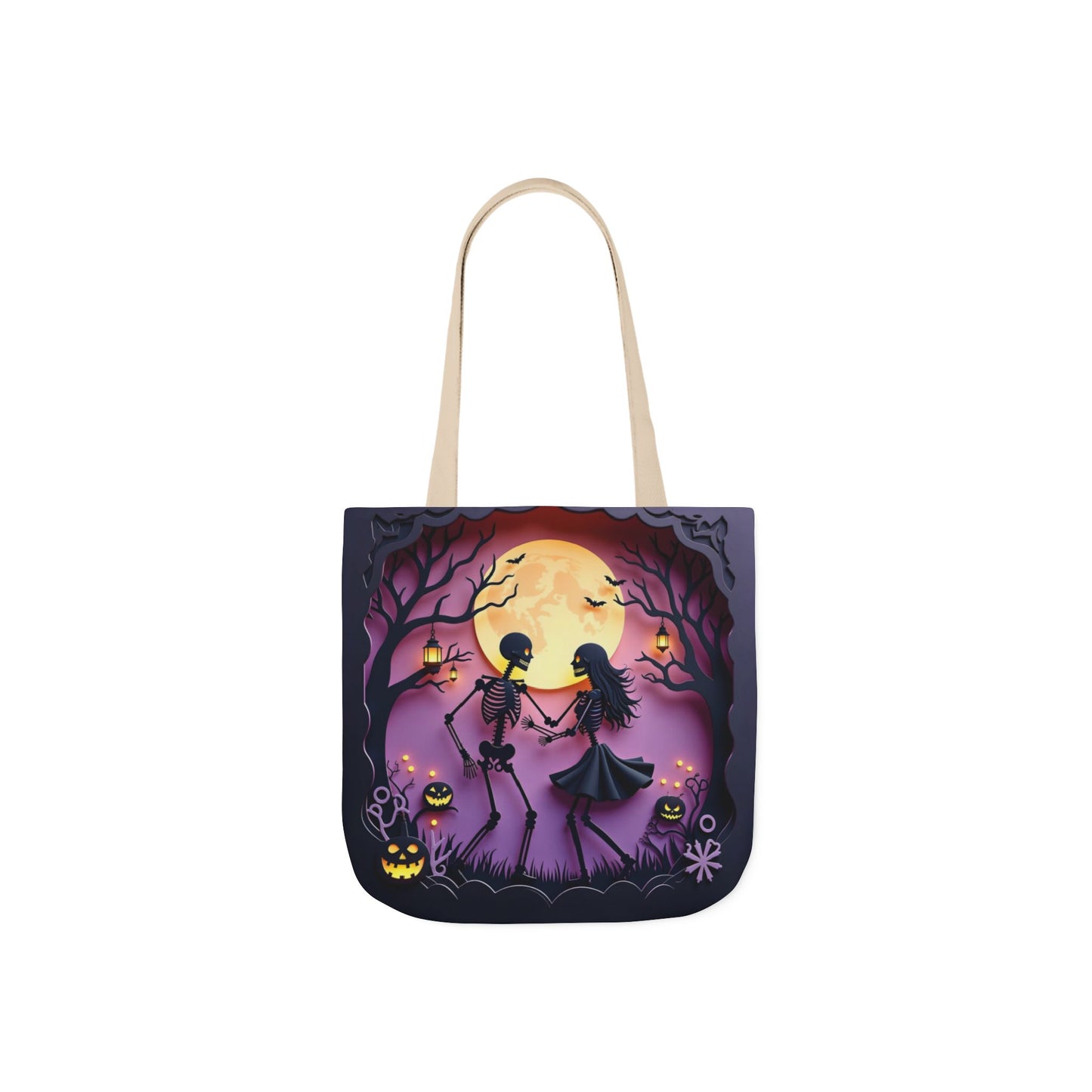 TB04 - Canvas Tote Bag - Skeleton Waltz