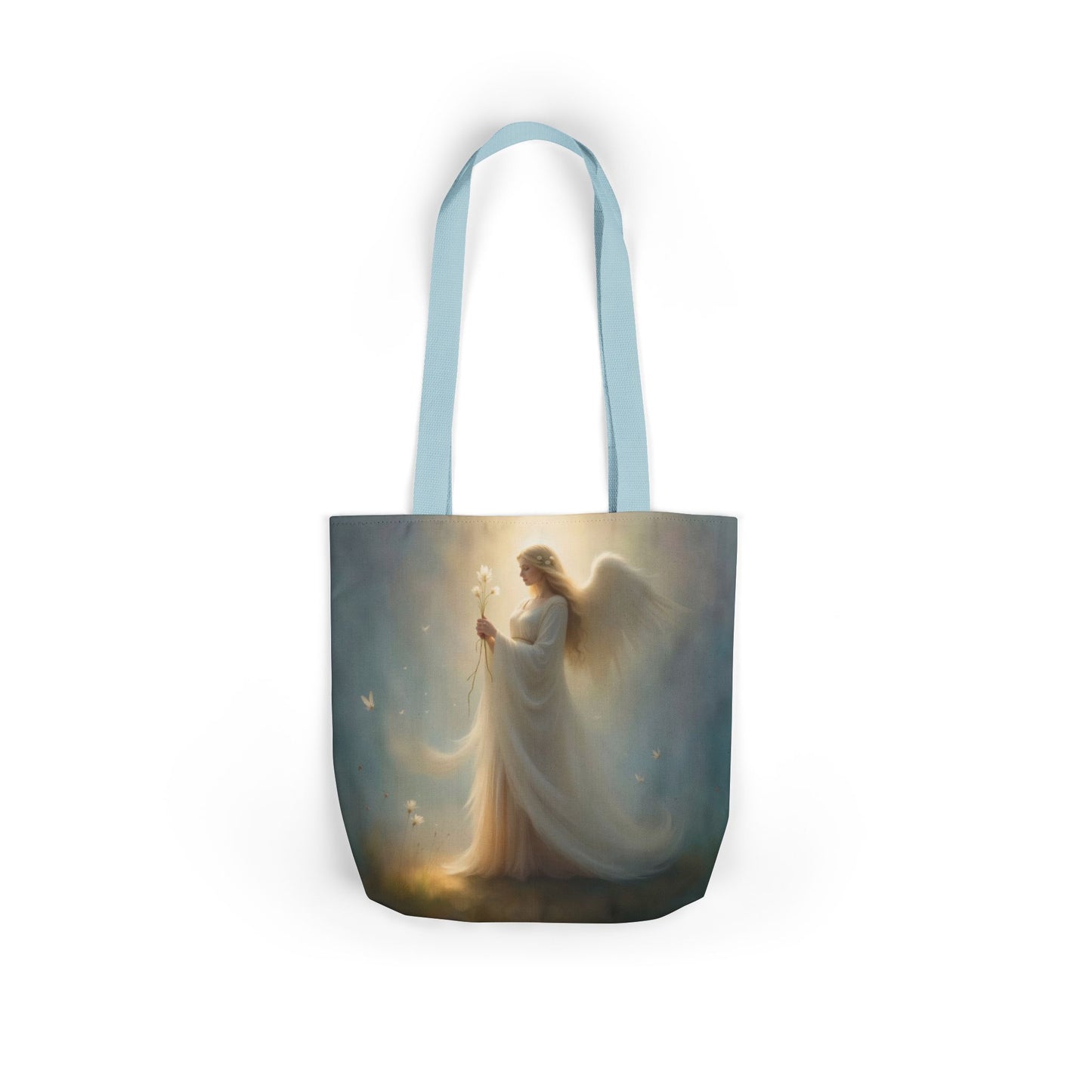 TB12 - Canvas Tote Bag - Angelic Bloom