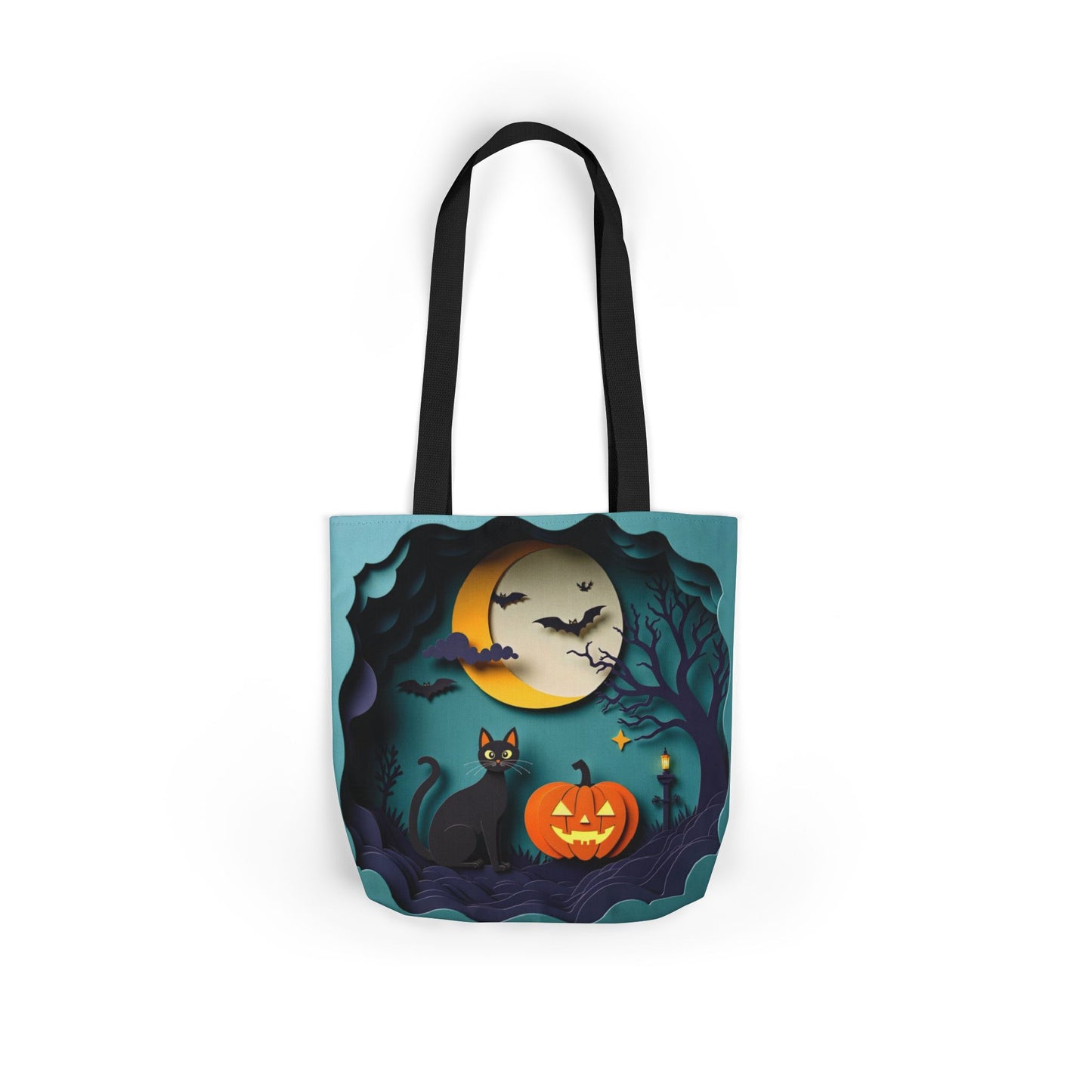 TB06 - Canvas Tote Bag - Midnight Cat