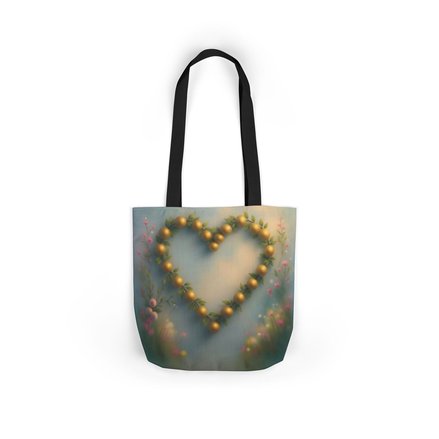TB20 - Canvas Tote Bag - Golden Heart