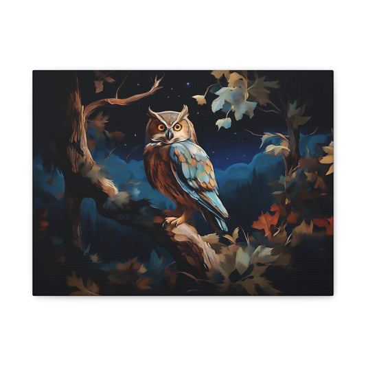 Majestic Beauty of an Owl in Neo-Traditional Art: A Masterful Display of Speed Painting Techniques and Symbolism. (Owl09)