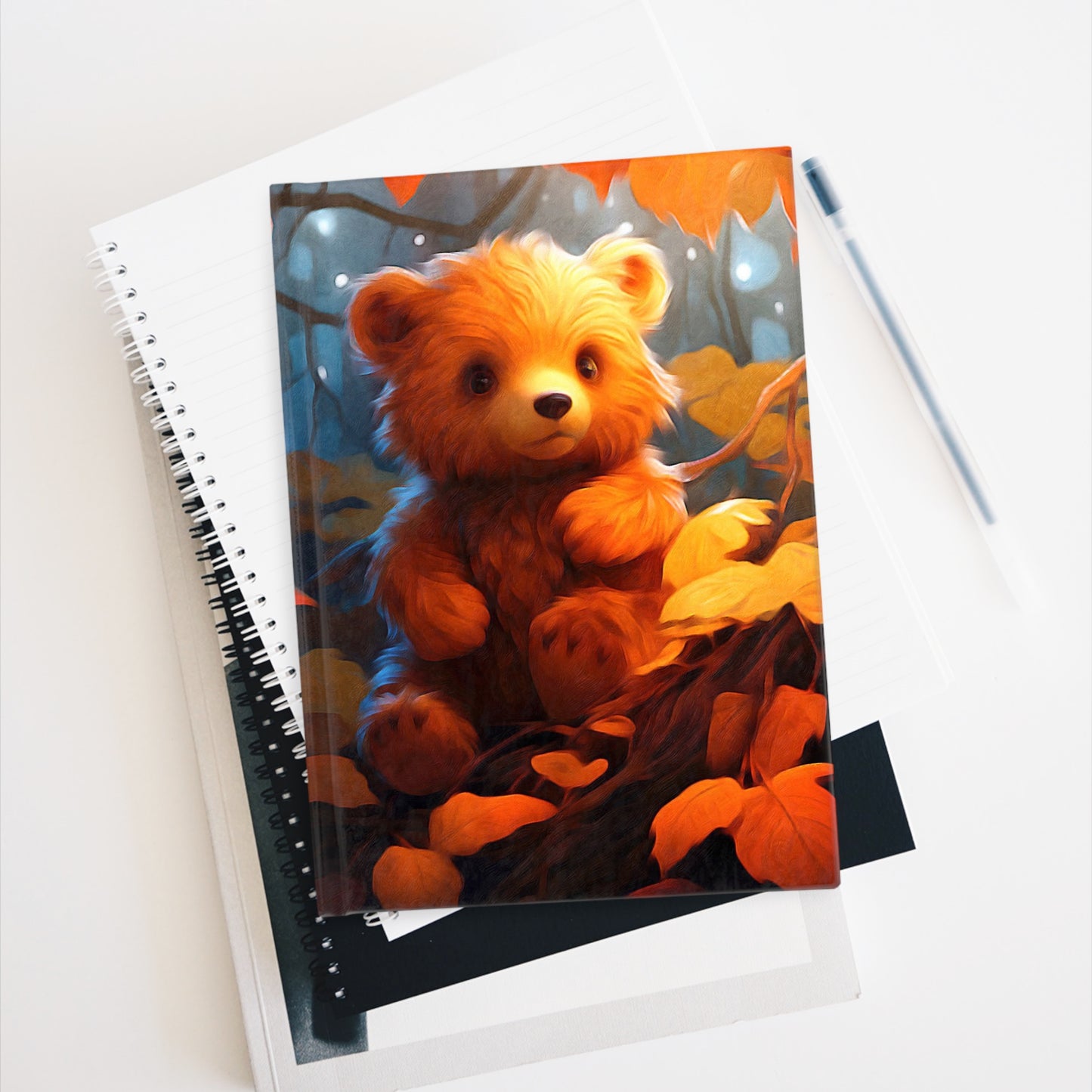 Bear Hug Journal - Your daily path to cozy thoughts. Bear02 Motif - Hardcover Journal Matte -