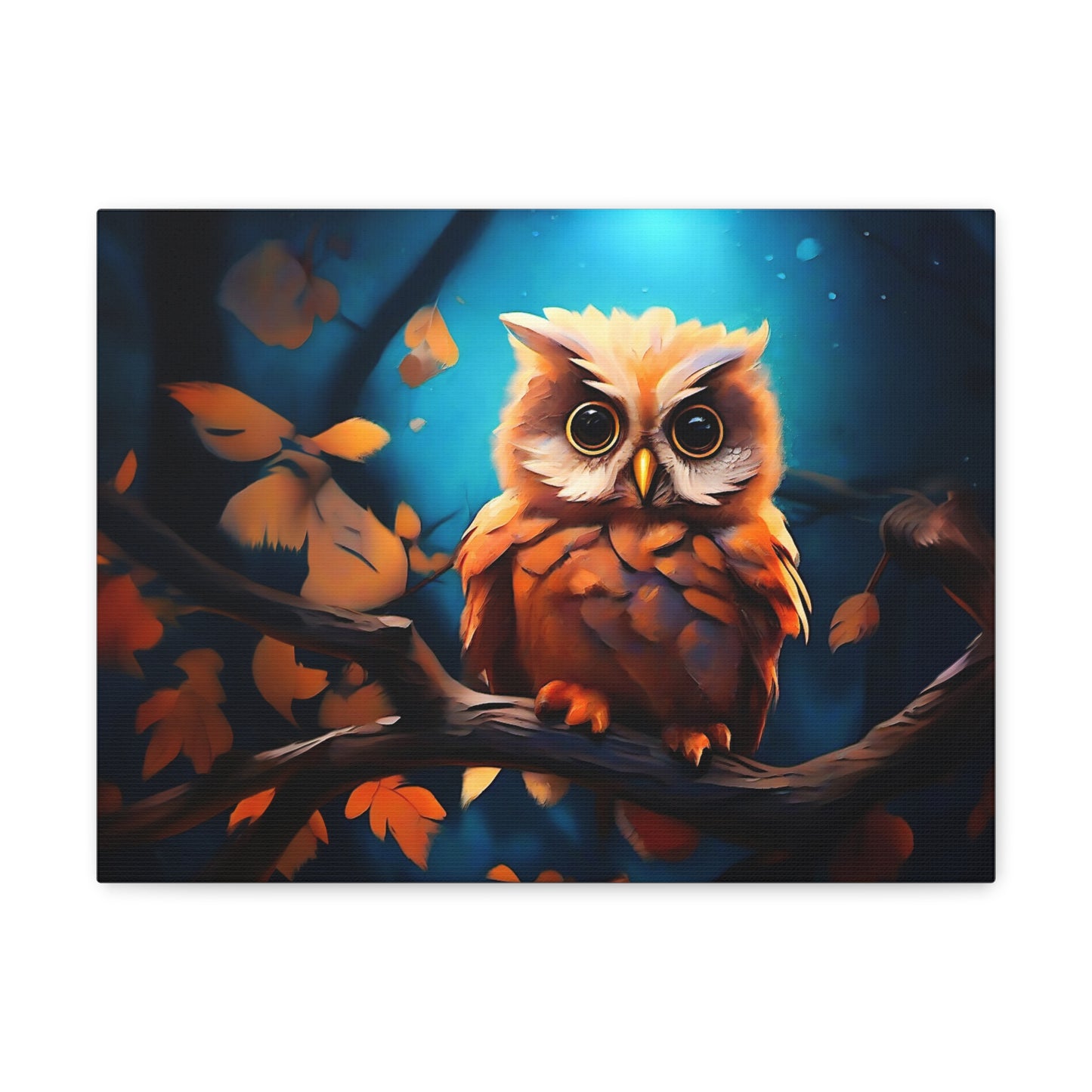 An illustration of a majestic owl perched on a moonlit tree branch captures the essence of its serene and captivating beauty. (Owl08)