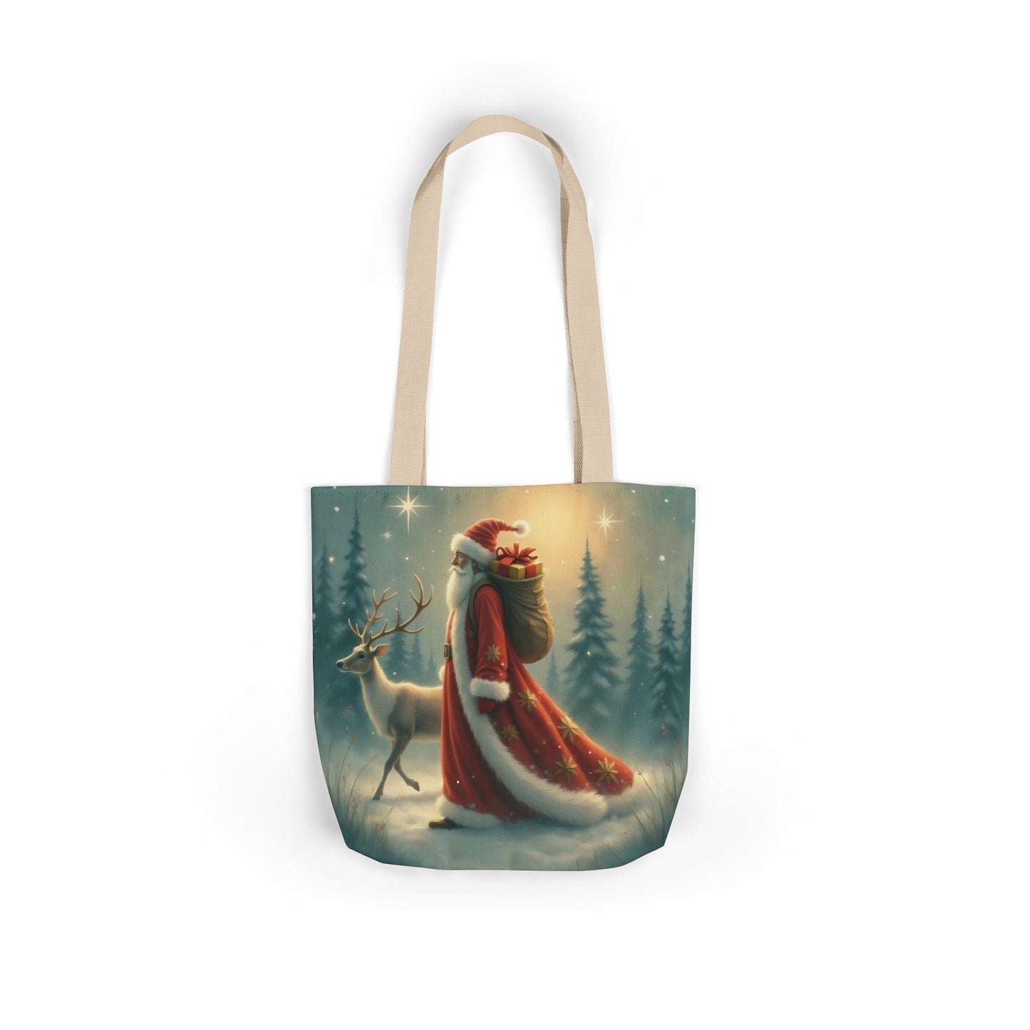 TB11 - Canvas Tote Bag - Santa Stroll