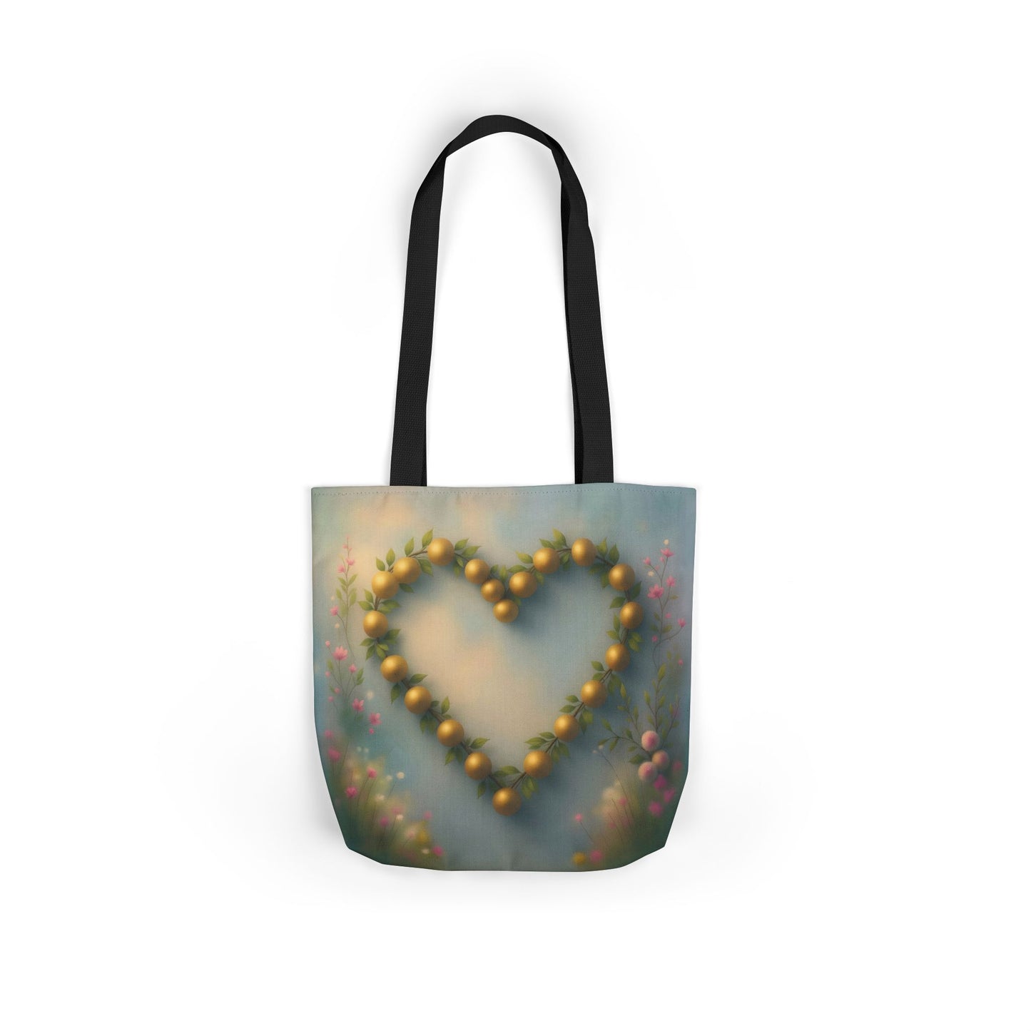TB20 - Canvas Tote Bag - Golden Heart