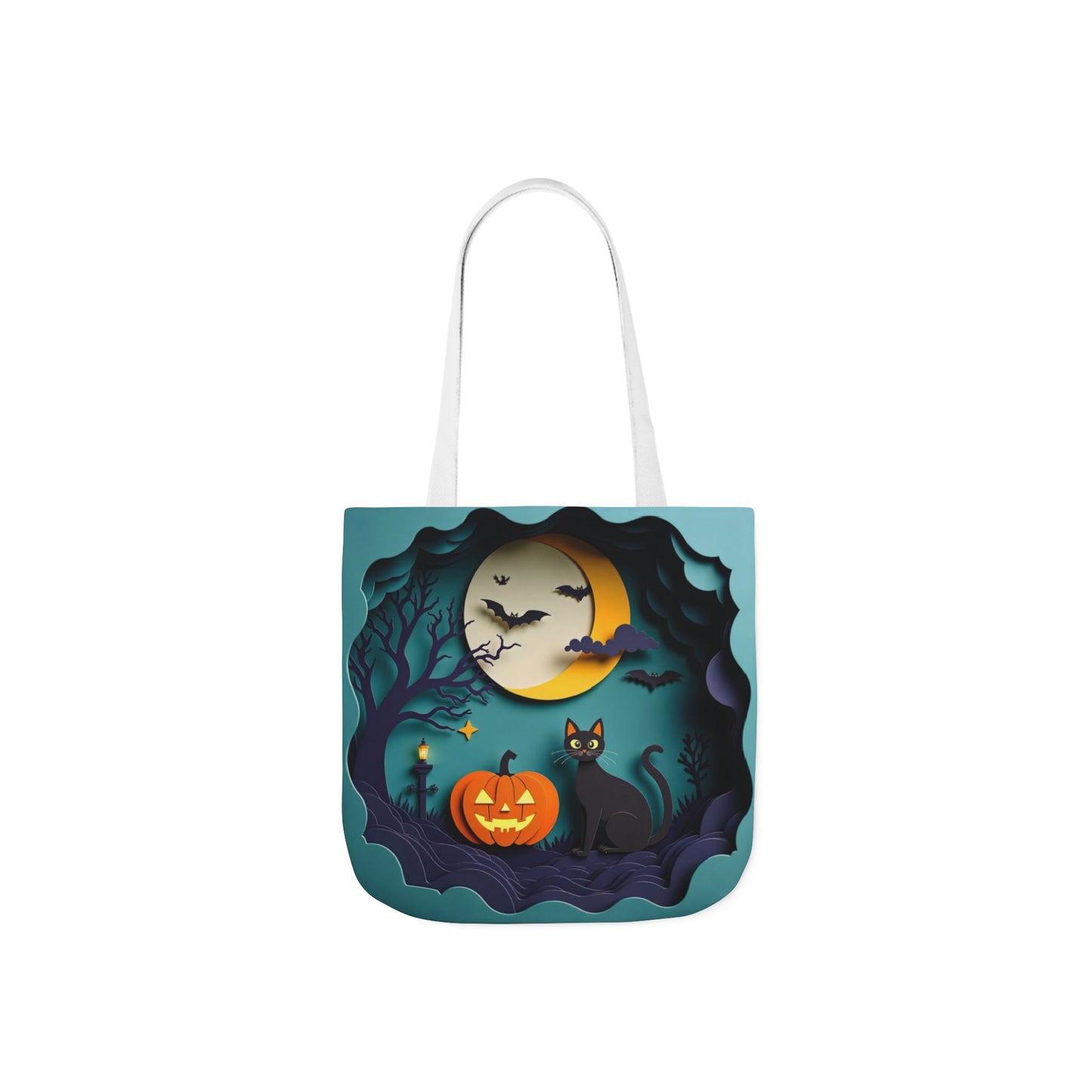 TB06 - Canvas Tote Bag - Midnight Cat
