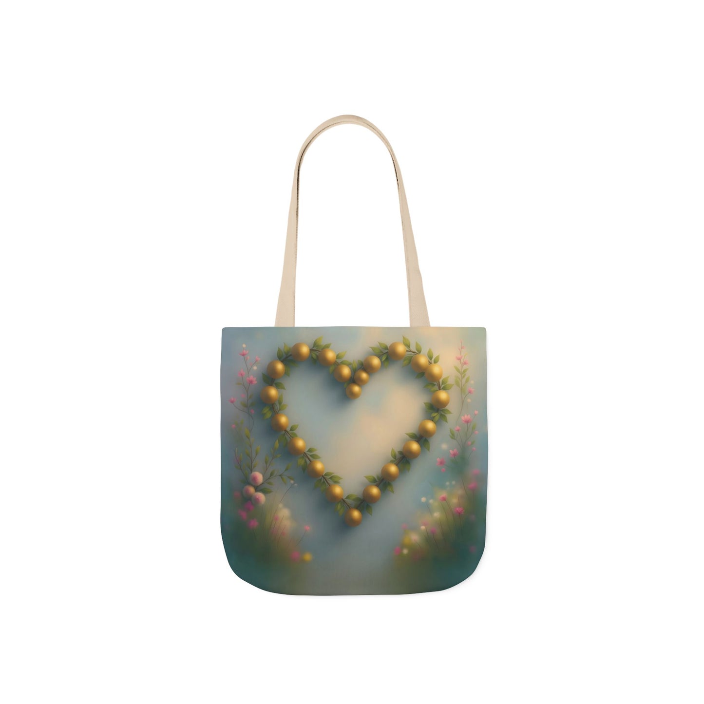 TB20 - Canvas Tote Bag - Golden Heart