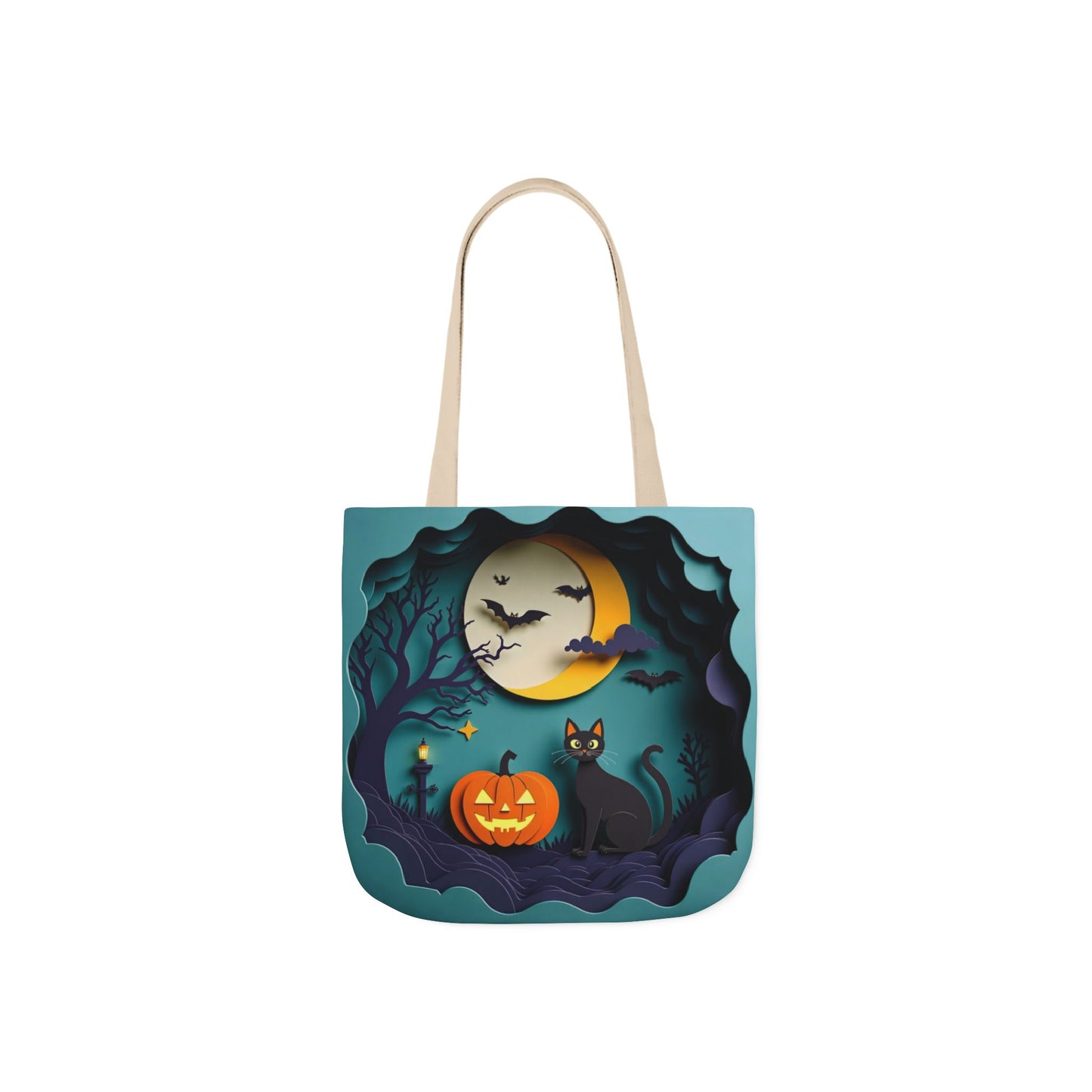 TB06 - Canvas Tote Bag - Midnight Cat