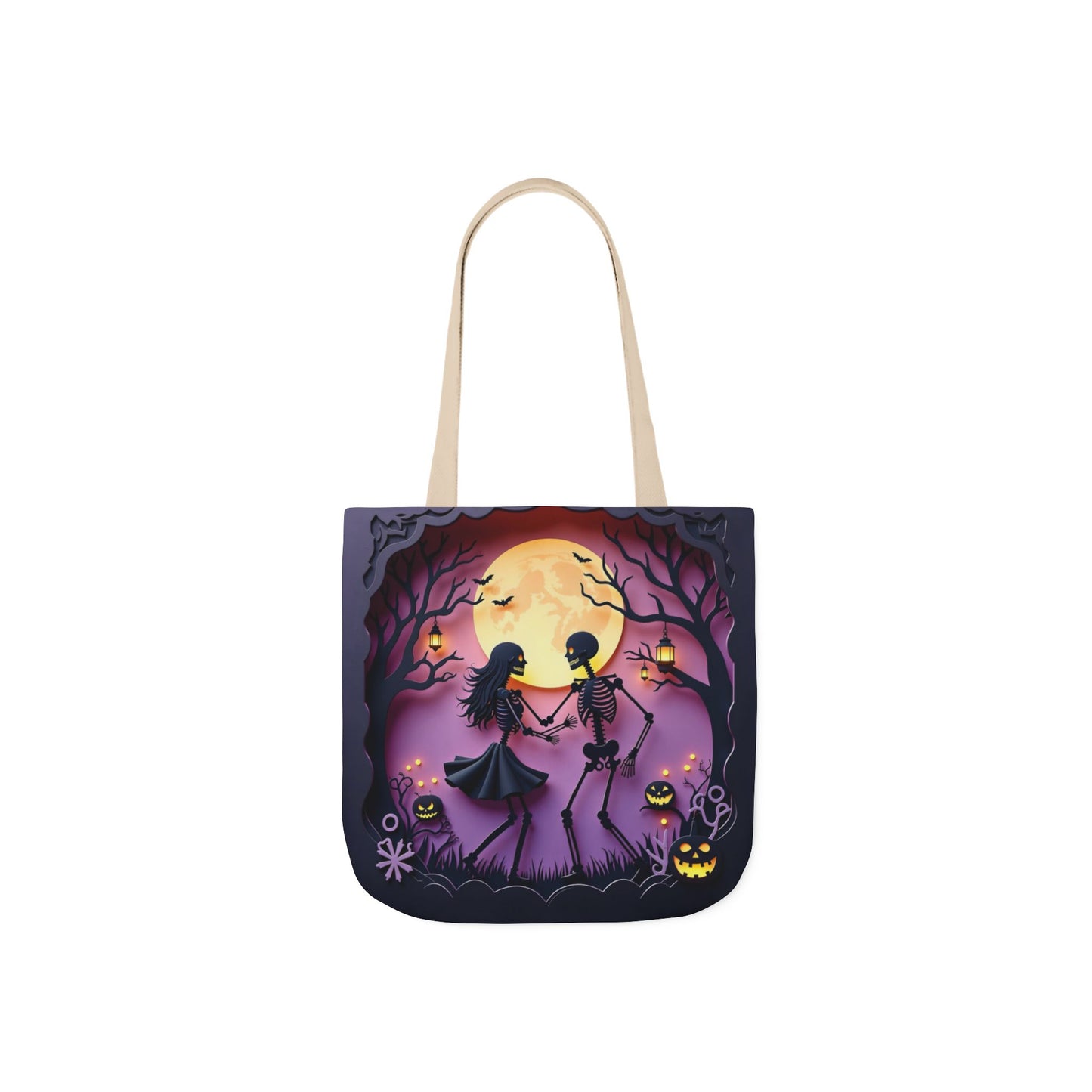 TB04 - Canvas Tote Bag - Skeleton Waltz