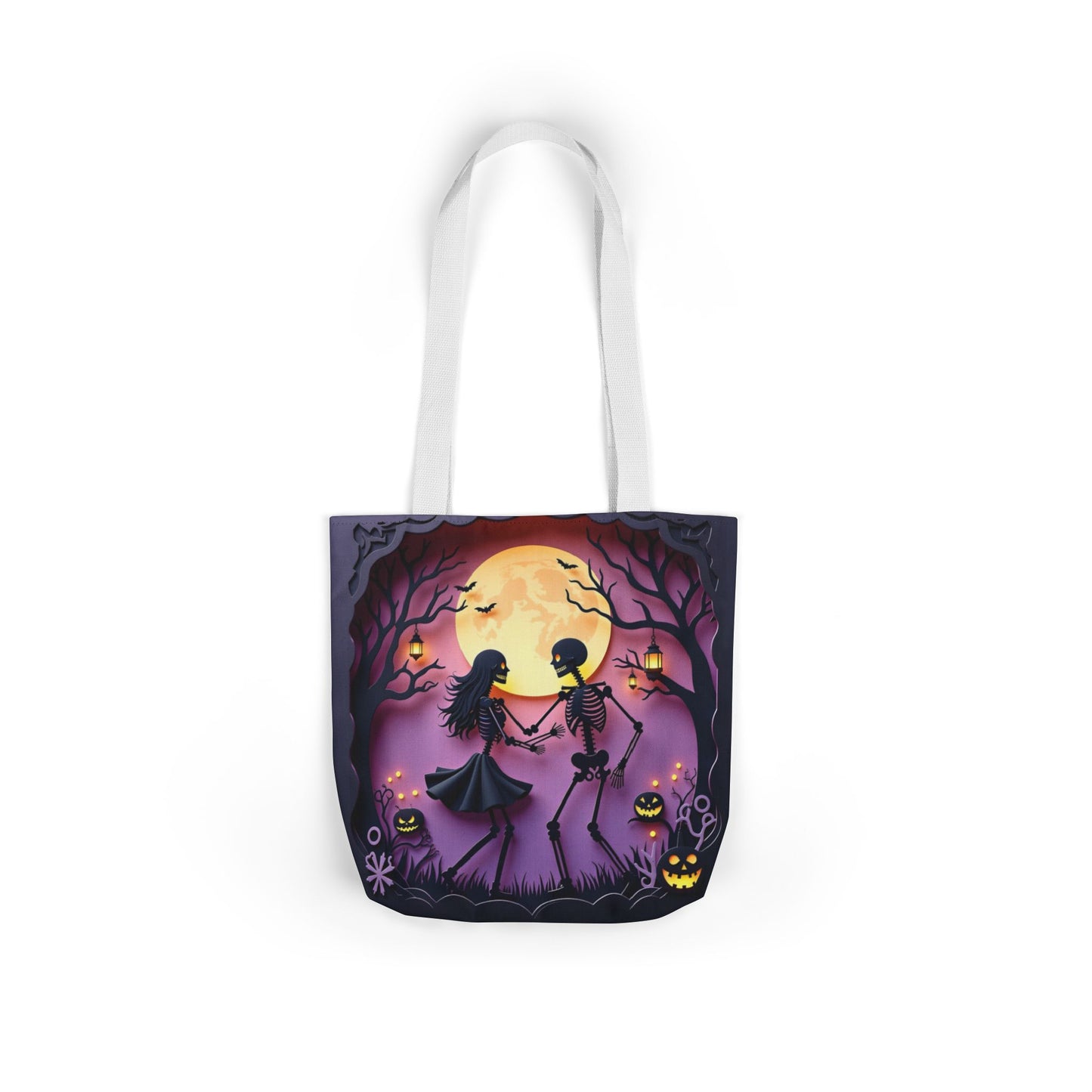 TB04 - Canvas Tote Bag - Skeleton Waltz