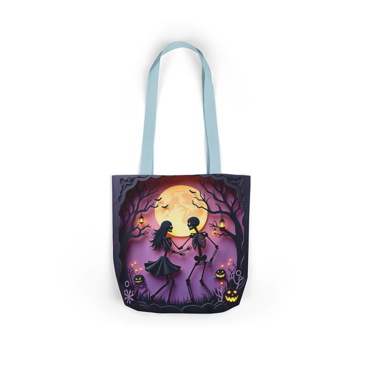 TB04 - Canvas Tote Bag - Skeleton Waltz
