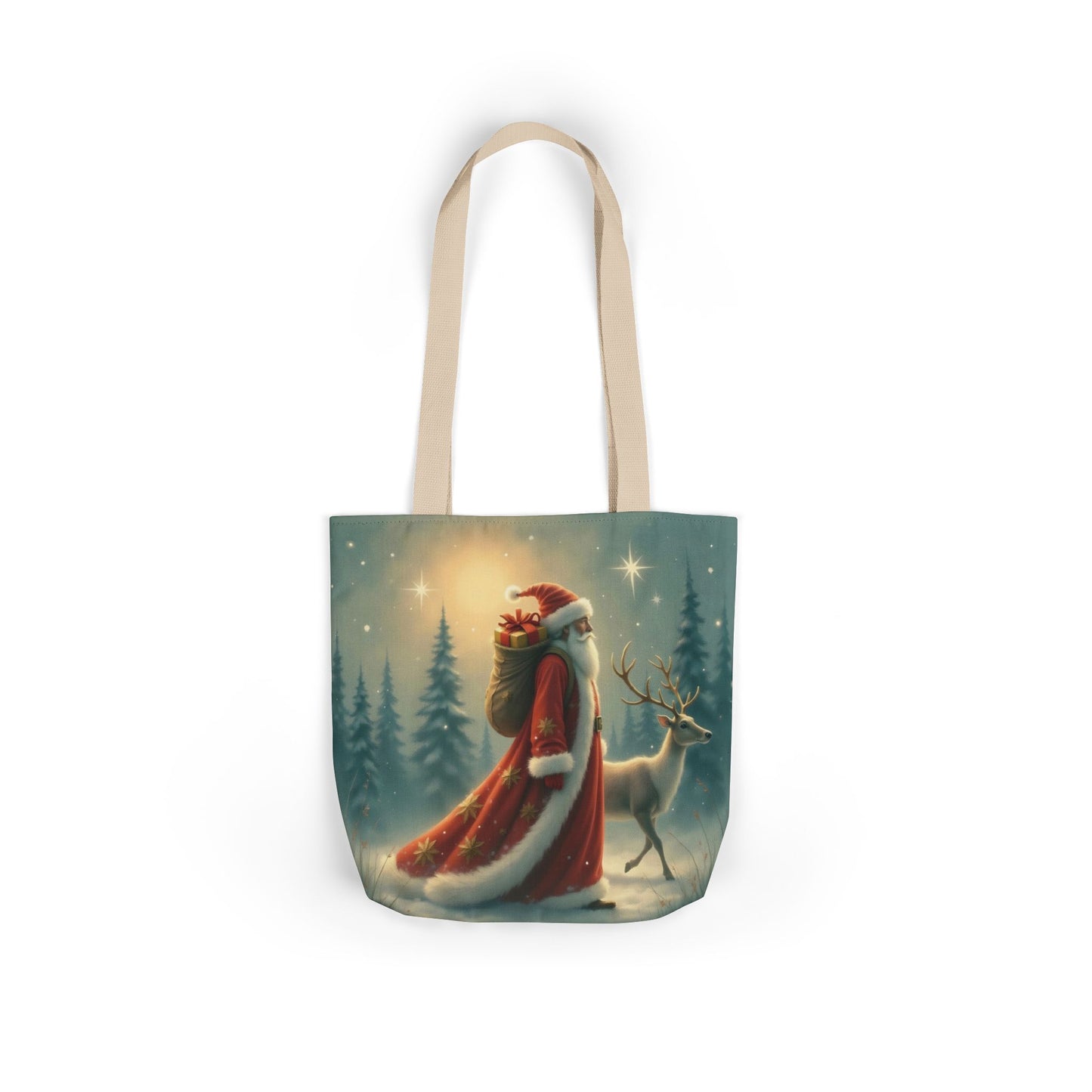 TB11 - Canvas Tote Bag - Santa Stroll