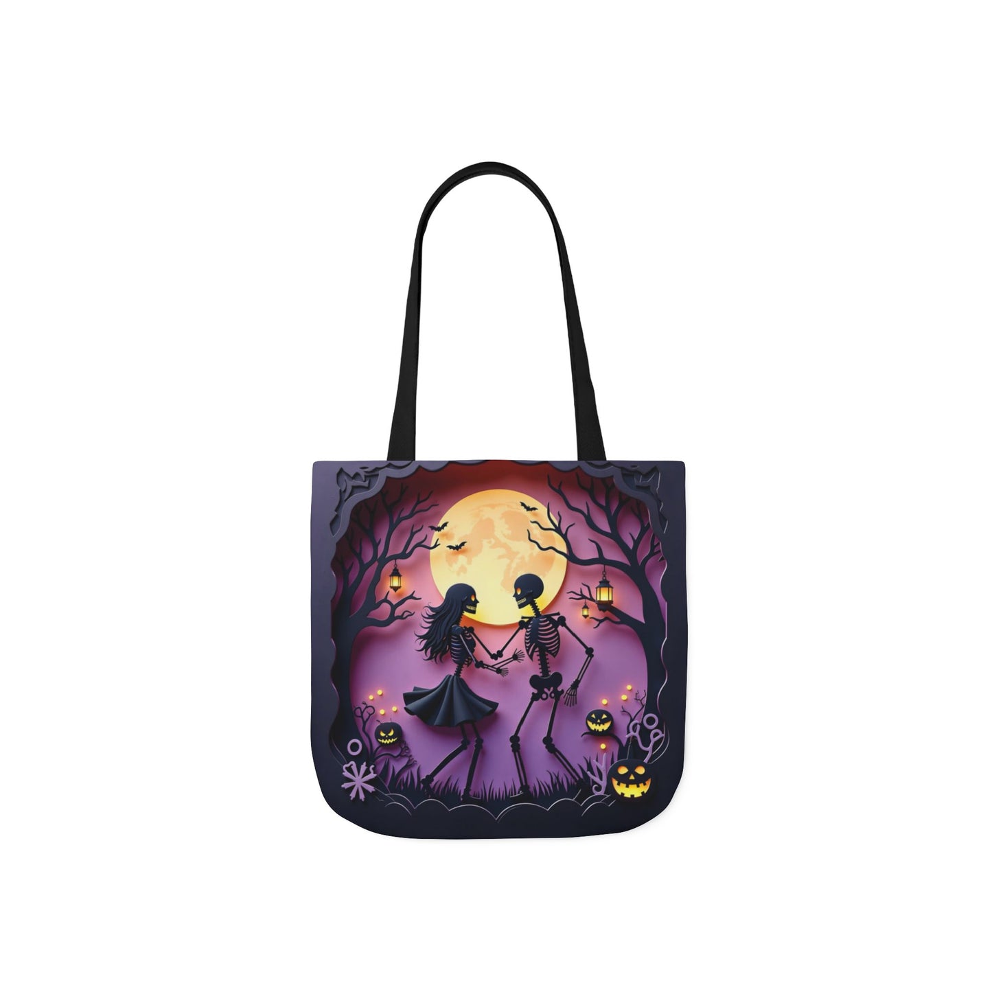 TB04 - Canvas Tote Bag - Skeleton Waltz