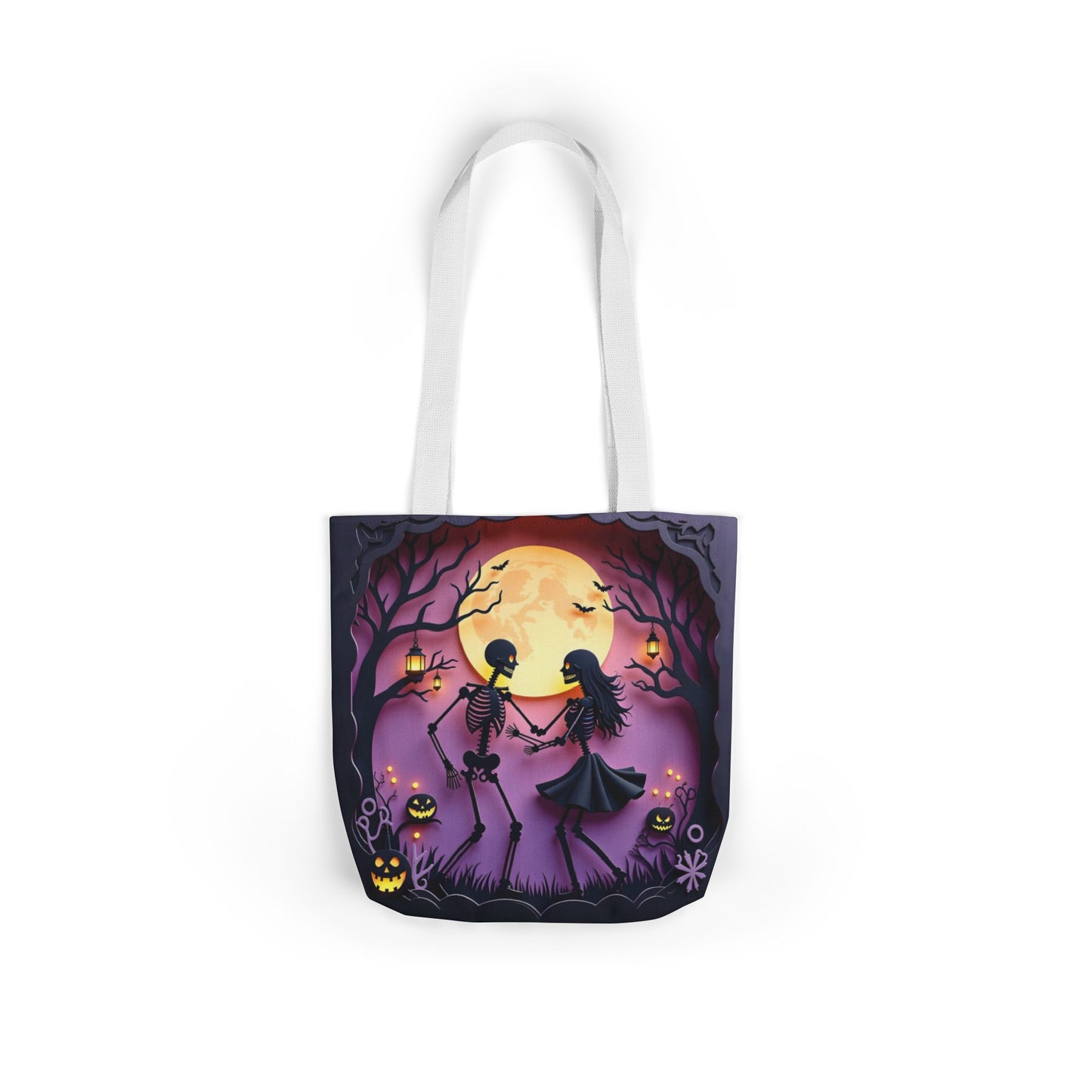 TB04 - Canvas Tote Bag - Skeleton Waltz