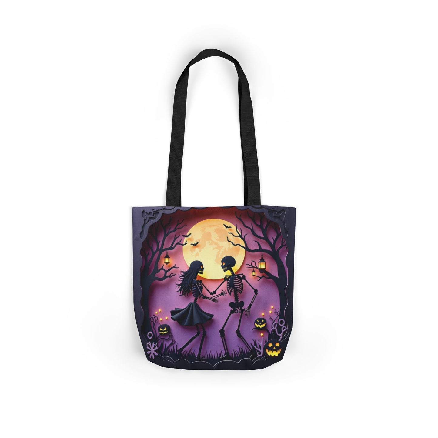 TB04 - Canvas Tote Bag - Skeleton Waltz