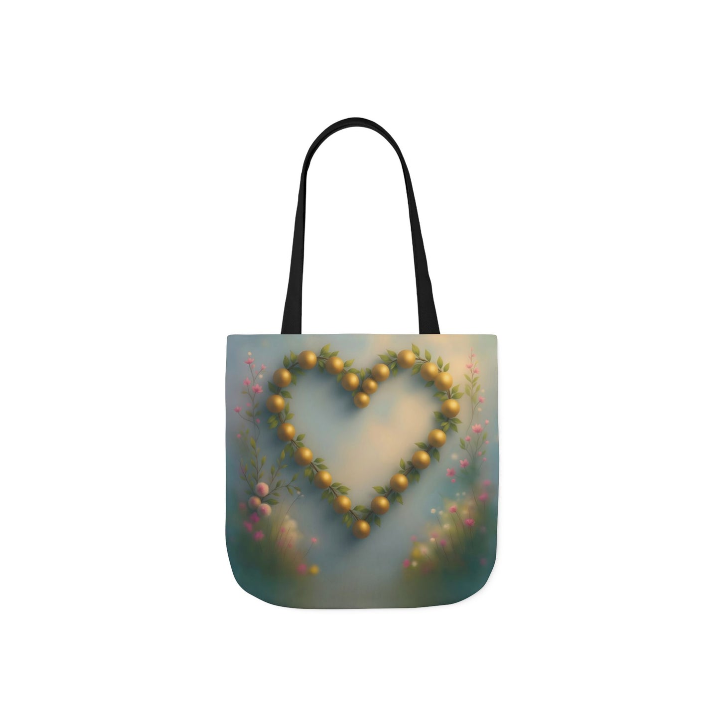 TB20 - Canvas Tote Bag - Golden Heart