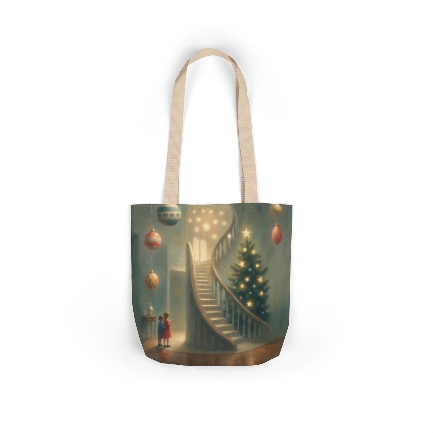TB13 - Canvas Tote Bag - Starry Staircase