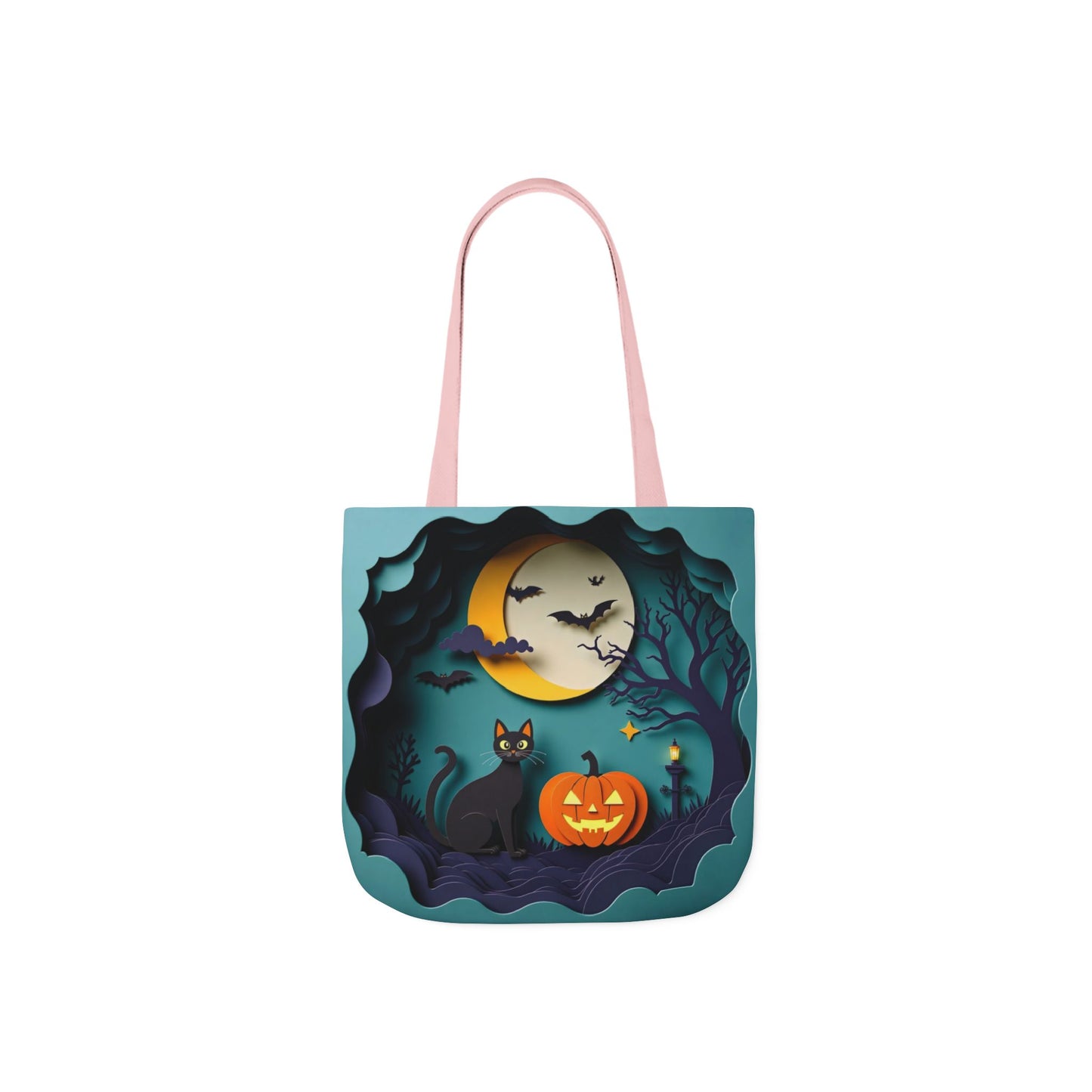 TB06 - Canvas Tote Bag - Midnight Cat