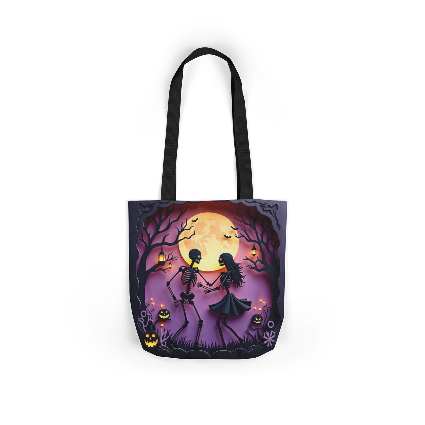 TB04 - Canvas Tote Bag - Skeleton Waltz