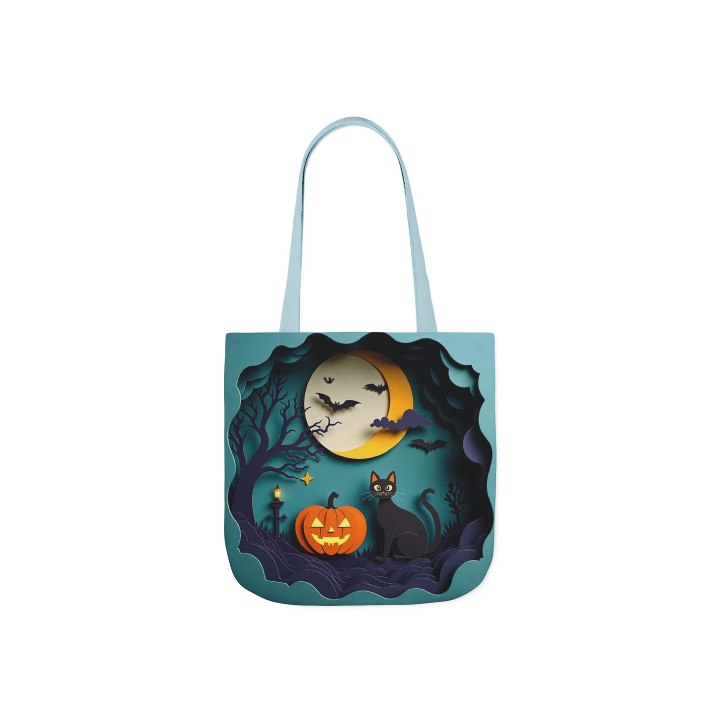 TB06 - Canvas Tote Bag - Midnight Cat