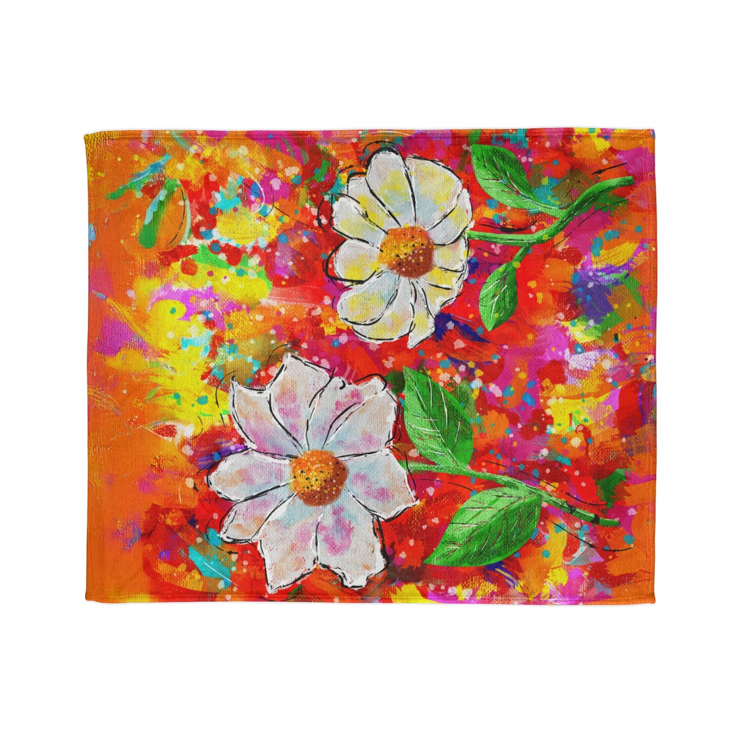 Soft Polyester Blanket - Wild Blooms