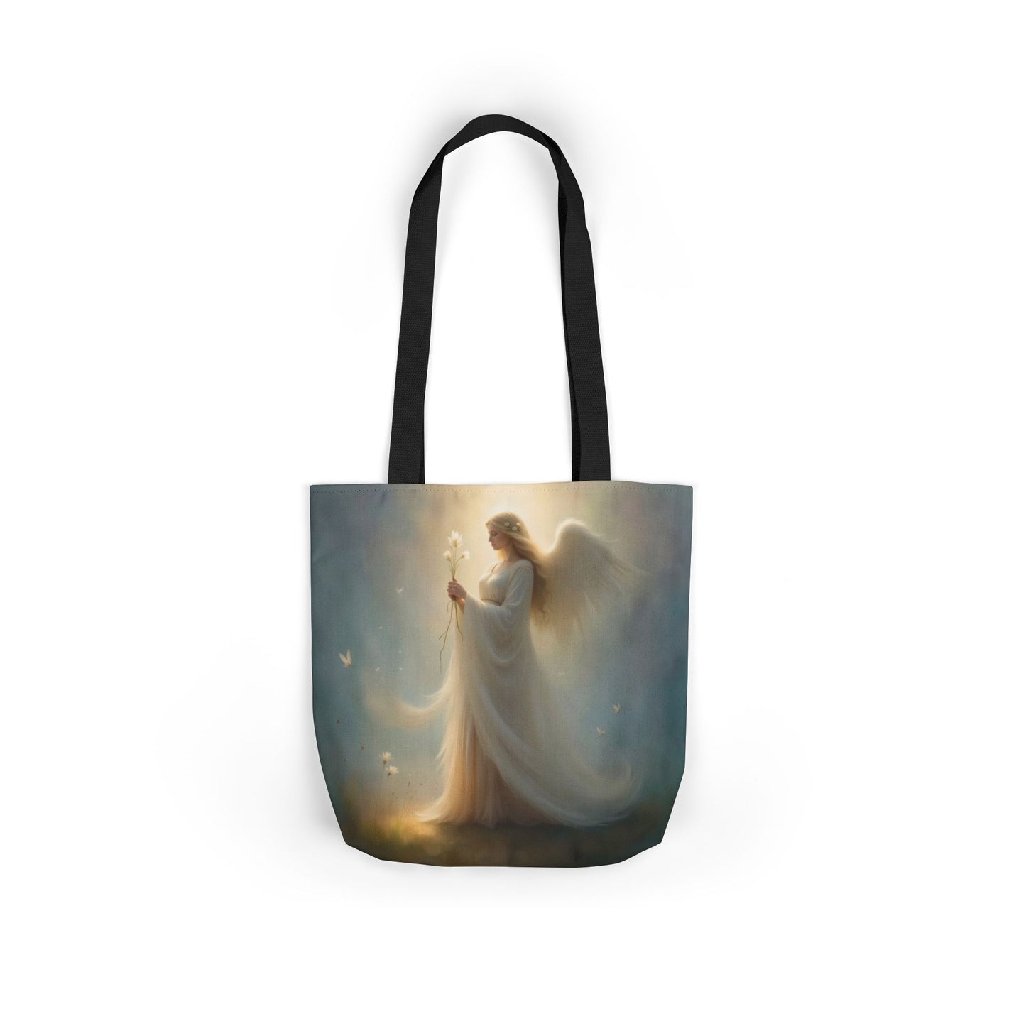 TB12 - Canvas Tote Bag - Angelic Bloom