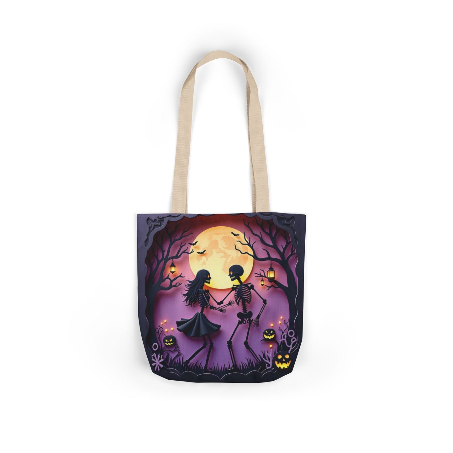 TB04 - Canvas Tote Bag - Skeleton Waltz