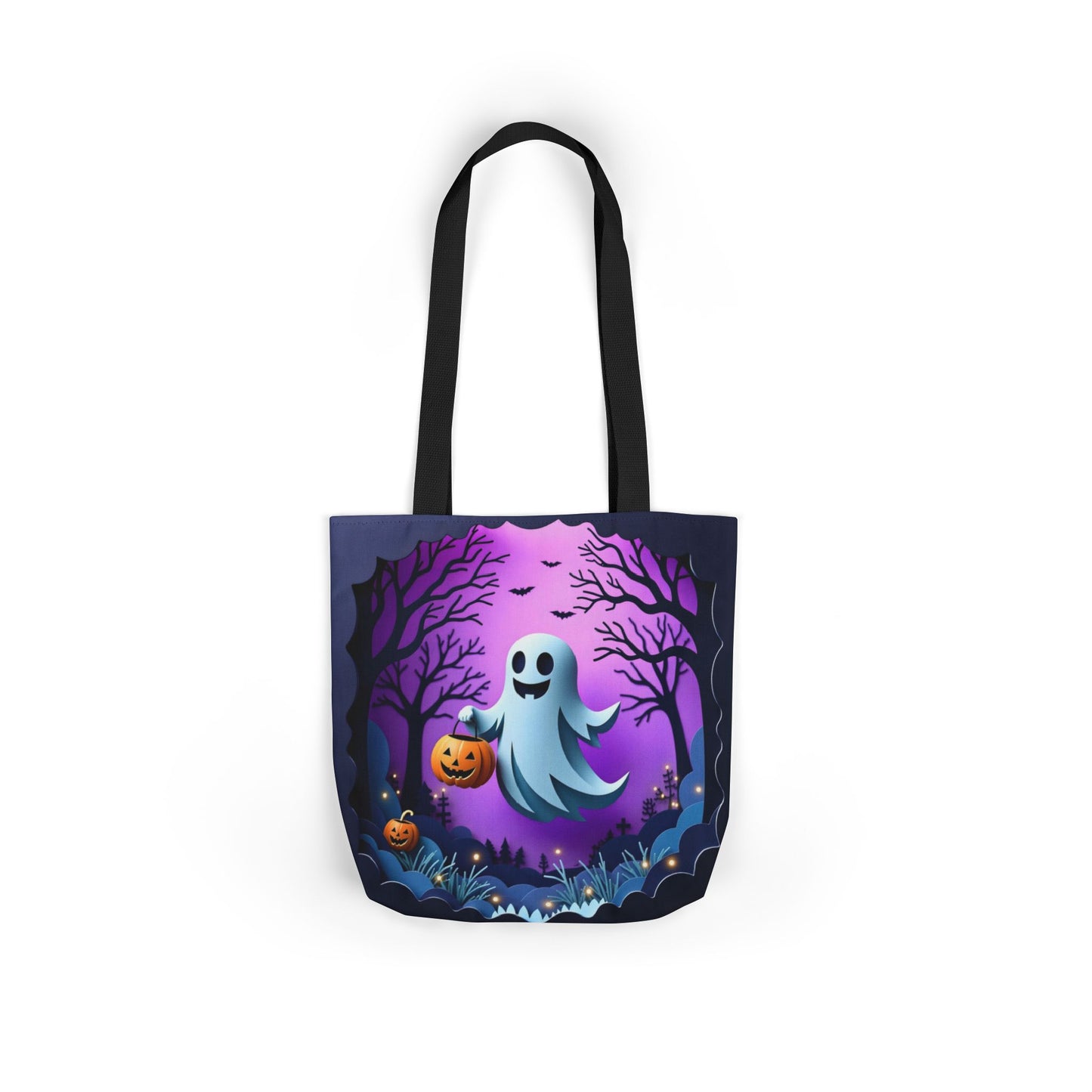 TB09 - Canvas Tote Bag - Pumpkin Ghost