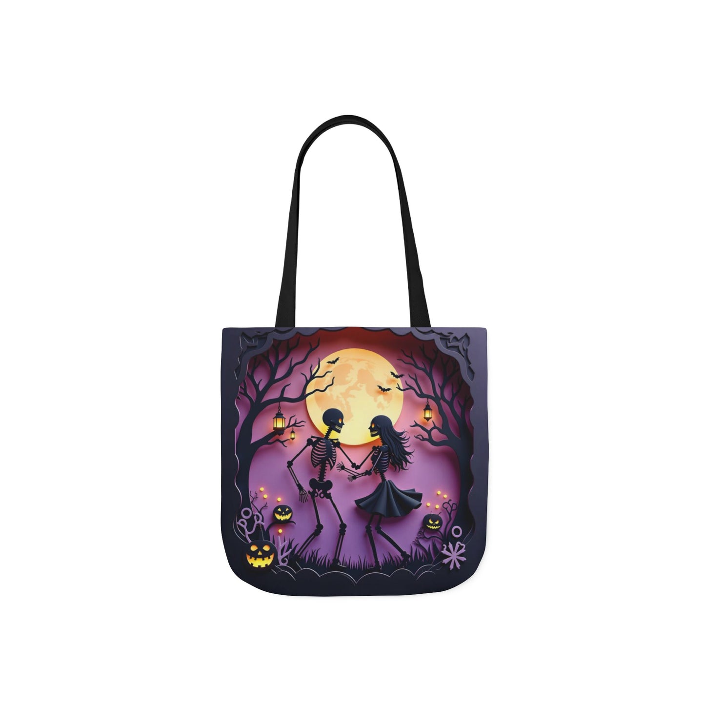 TB04 - Canvas Tote Bag - Skeleton Waltz