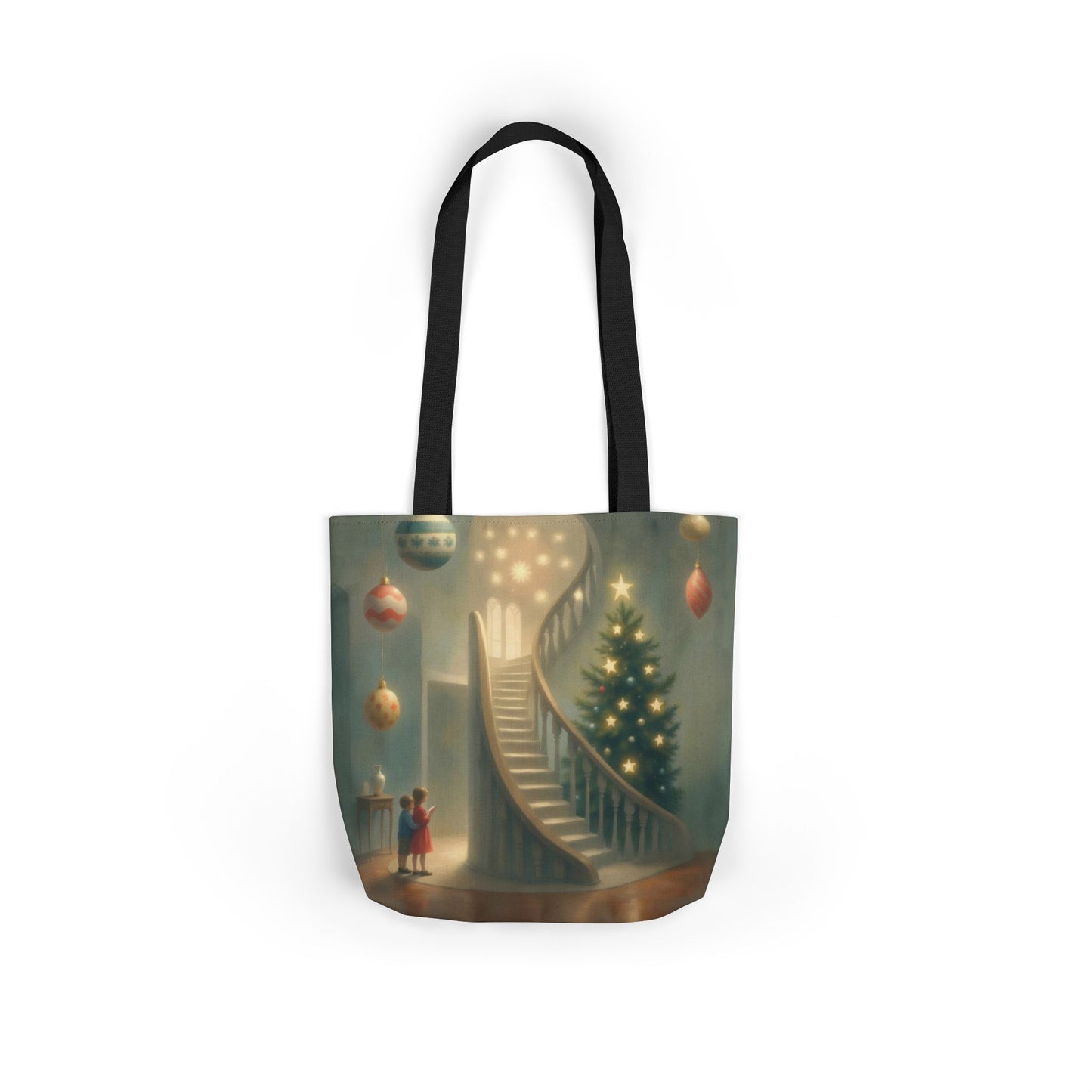 TB13 - Canvas Tote Bag - Starry Staircase