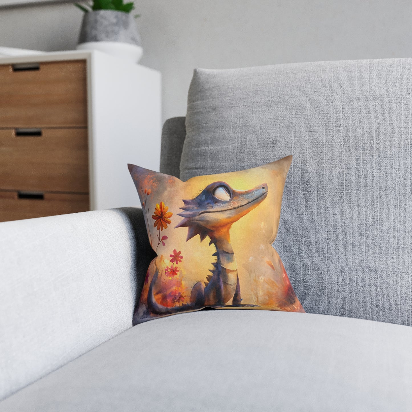 SP08 Square Pillow - Riverbank Gleam